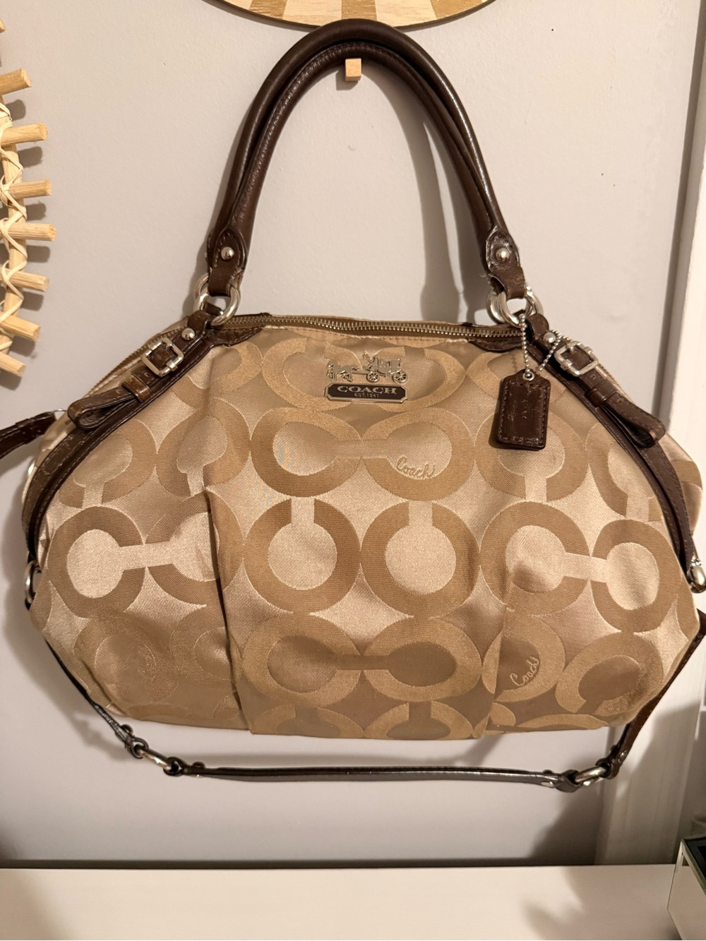 Coach Madison Op Art Sateen Large Sophia Satchel 17690